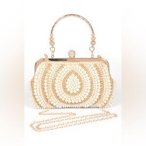 Freshwater Pearl Top Handle Evening Bag
